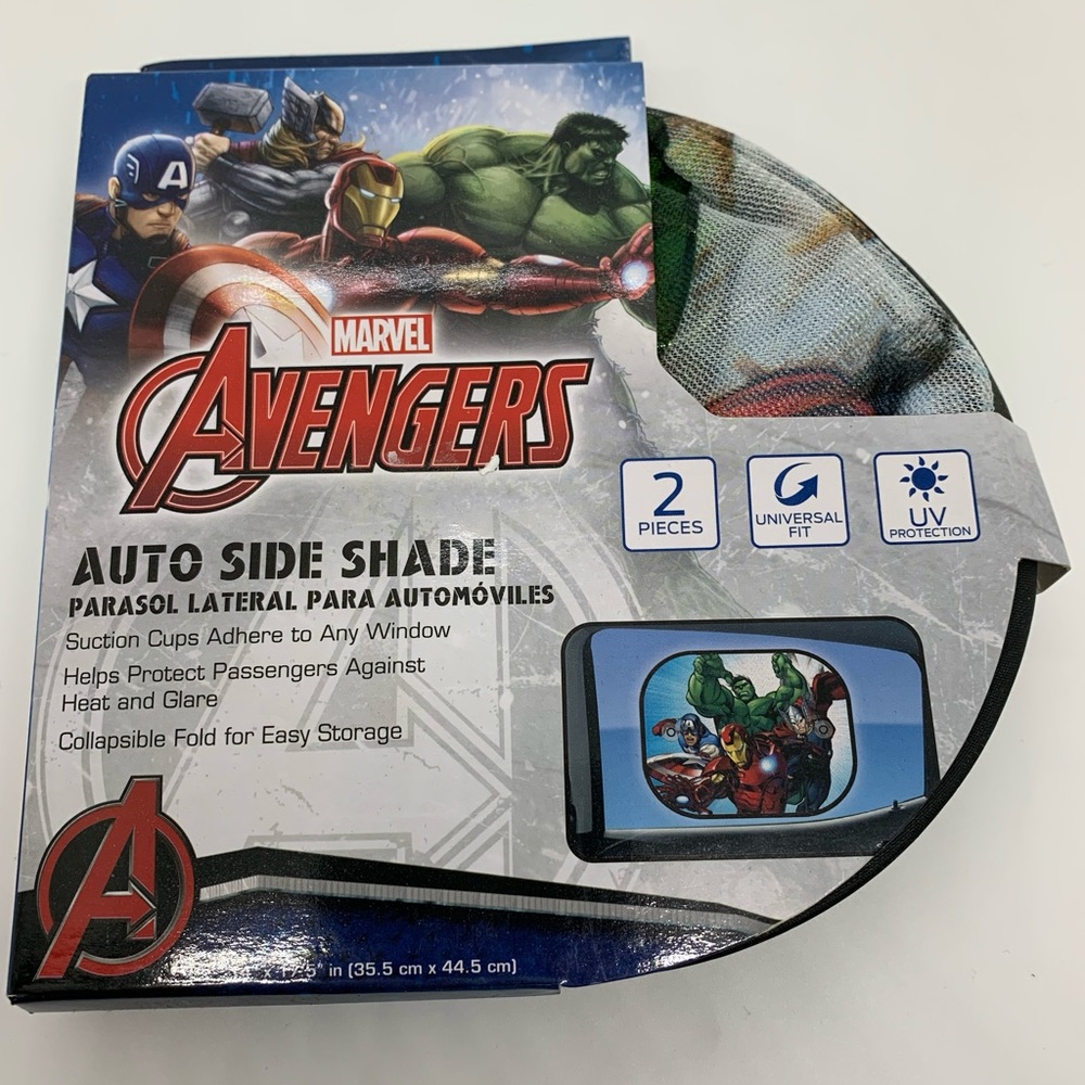 Marvel Avengers auto side shade sunblock screen shade hulk Captain America Thor - Picture 1 of 6